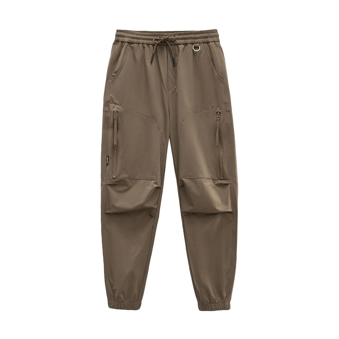 工装裤男士长裤秋冬季加绒加厚宽松休闲裤抽绳大码束脚跑步工作裤