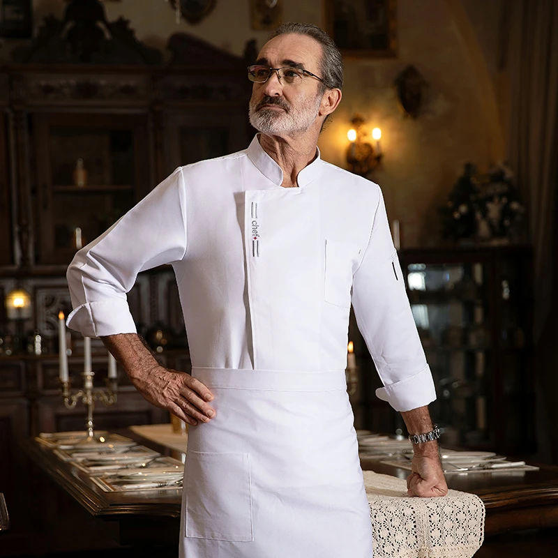 厨师工作服长袖秋冬季后厨餐饮酒店饭店烘焙西点餐厅工装套装定制