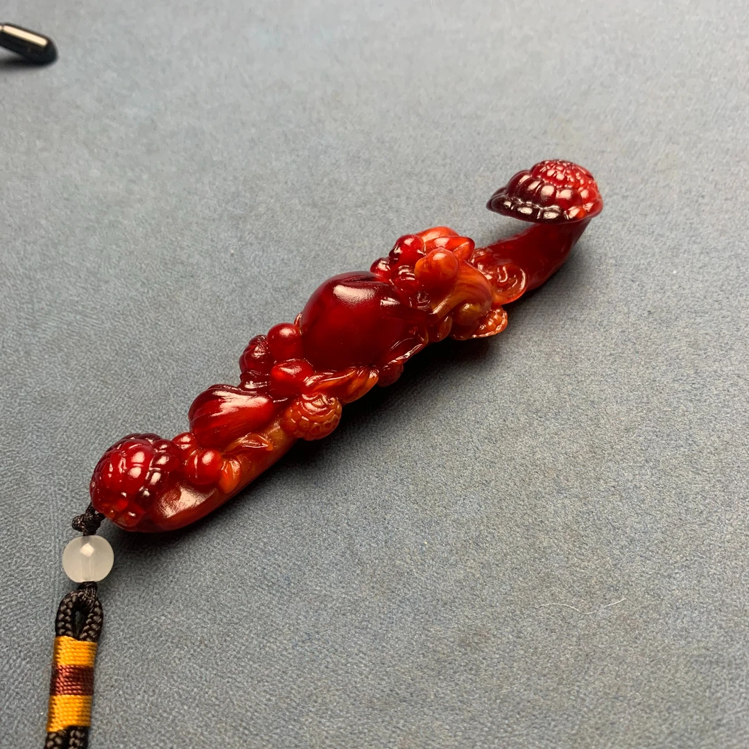 【粉丝专享】特色手工艺品  如意 金猴送寿 手把件