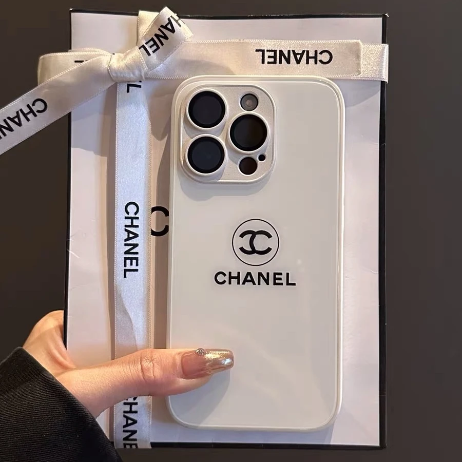 高级感女神小香适用苹果15ProMax手机壳玻璃iPhone13网红全包11硬