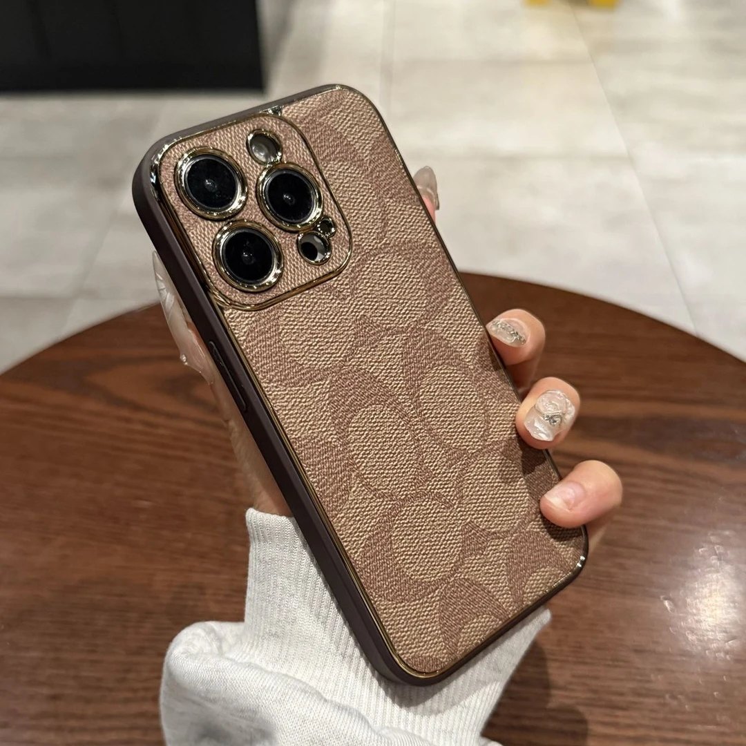 iPhone16promax新款大牌皮质适用苹果15手机壳防摔高级14奢华潮套