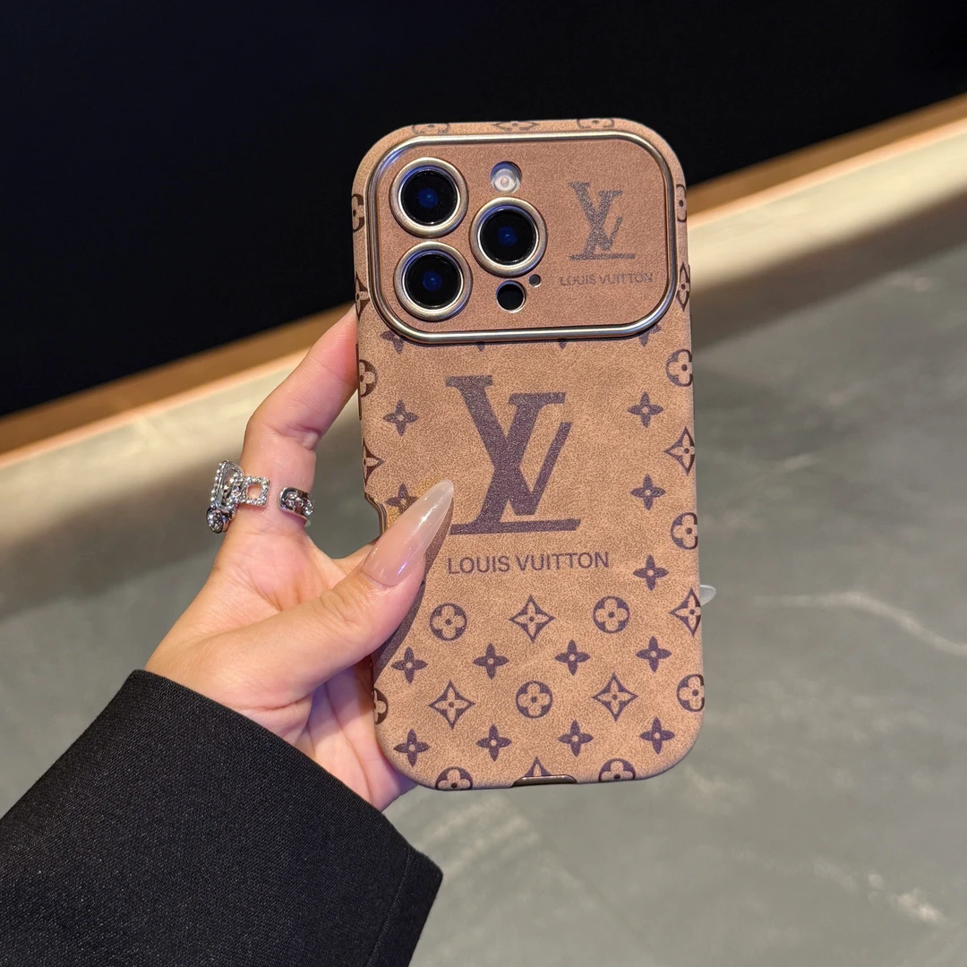 iPhone16ProMax新款大牌皮质适用苹果15手机壳防摔14全包网红13软