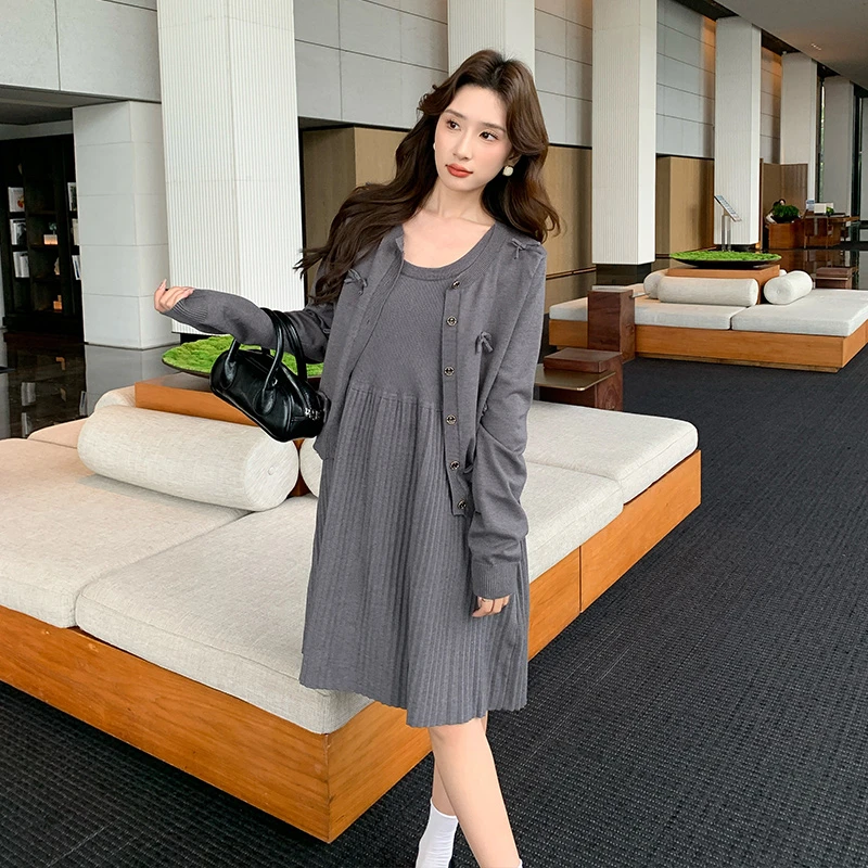 奢姿【温莎往事】大码女装胖妹妹显瘦遮肉减龄蝴蝶结小香风时尚套装