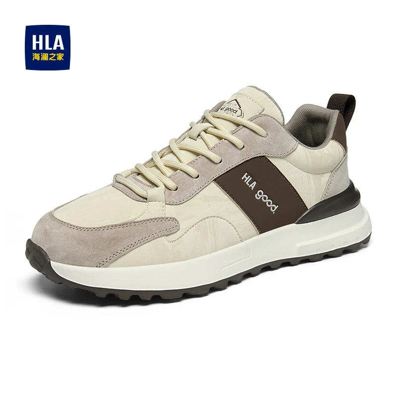 HLA/海澜之家新款跑步鞋男款2025秋冬新款复古休闲鞋防滑运动鞋子