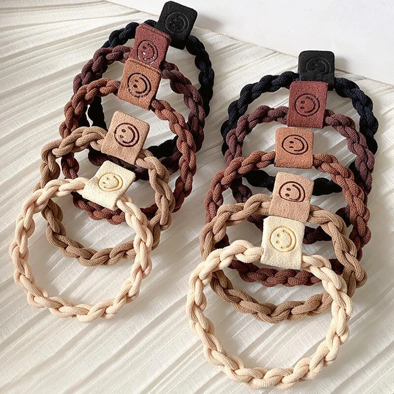 2023新款高弹力耐用编织头绳女简约扎丸子头发饰