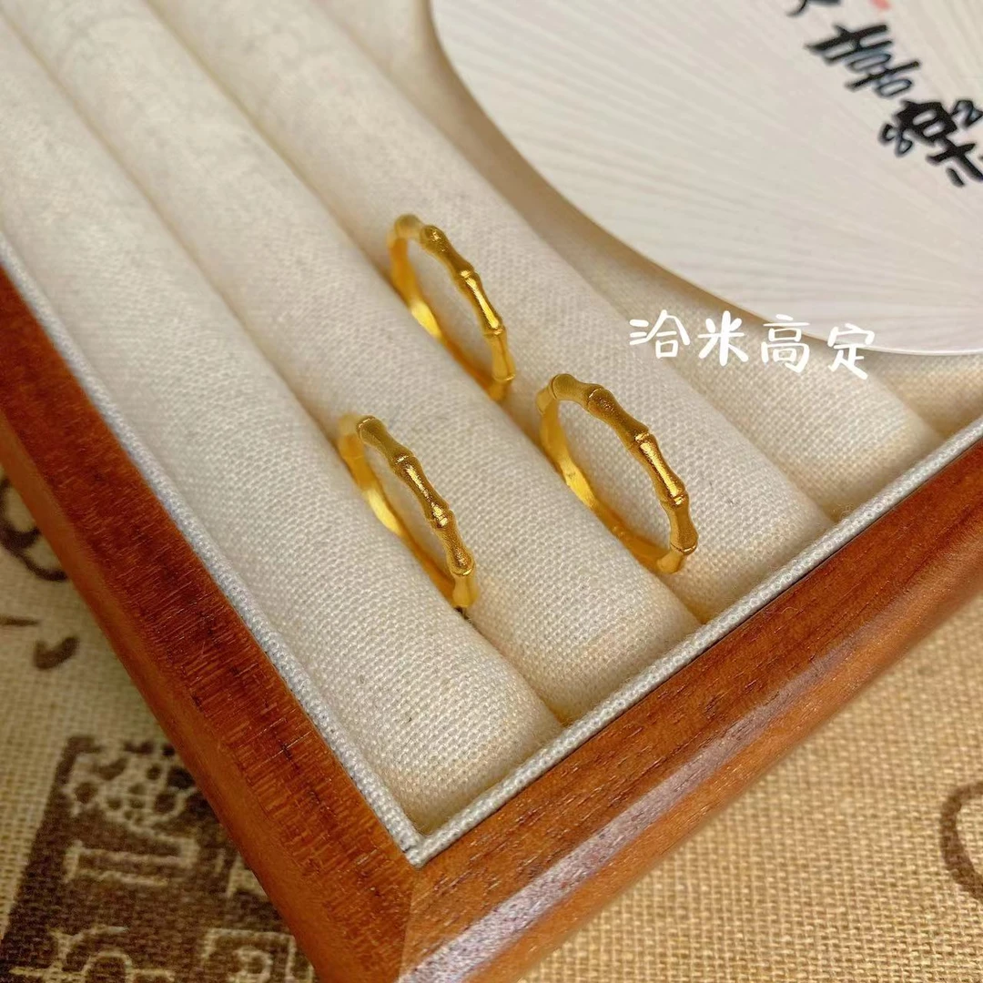 QIAMI AC 洽米高定【竹节简约戒指】节节高升时尚百搭经典款