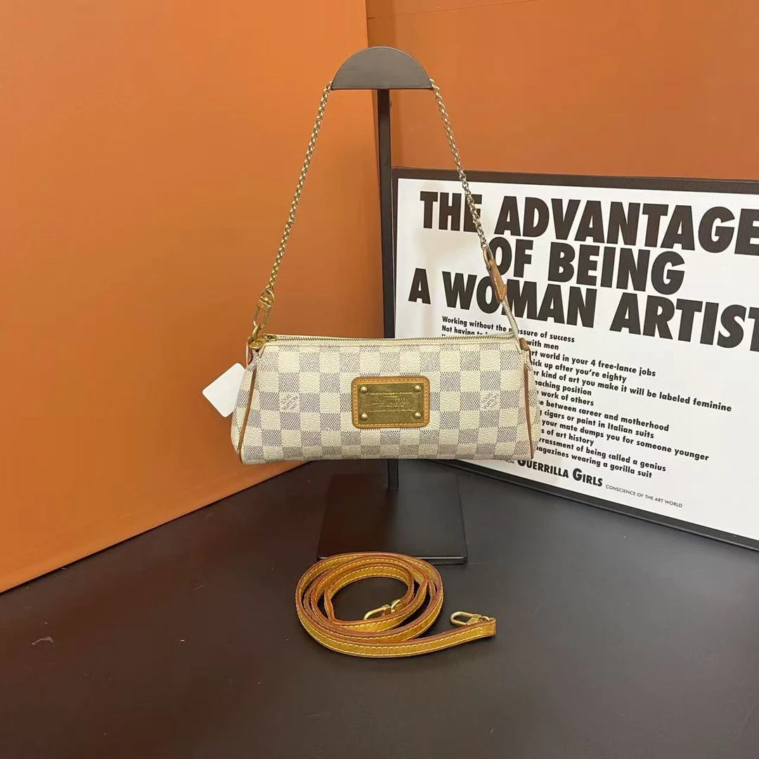 95新 LouisVuitton/路易威登 /LV斜挎包/路易威登白棋盘格eva