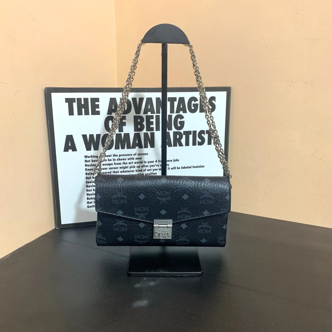95新 MCM 小怡中古/MCM斜挎链条包