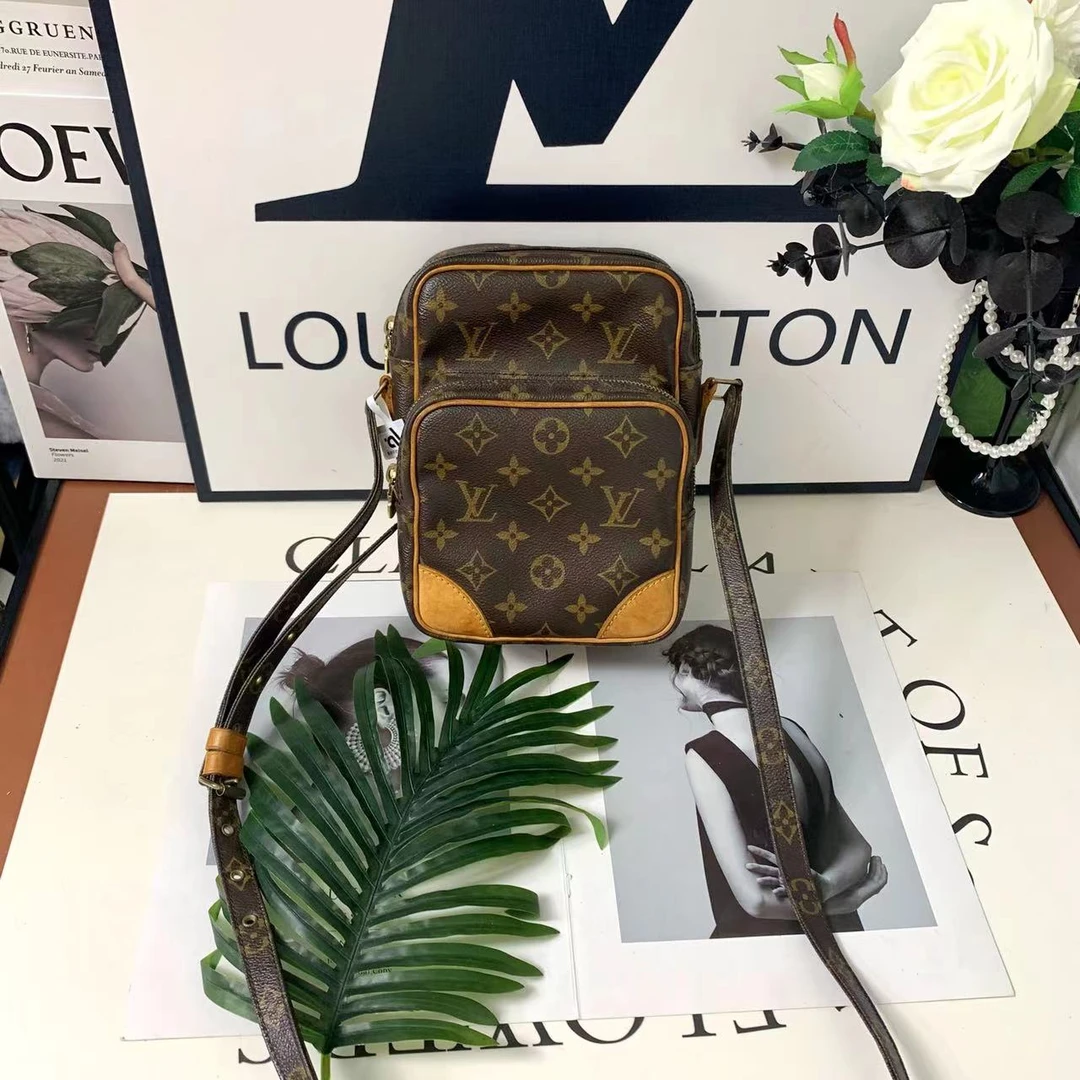 95新 LouisVuitton/路易威登 路易威登双层相机包LV斜挎包/单肩包