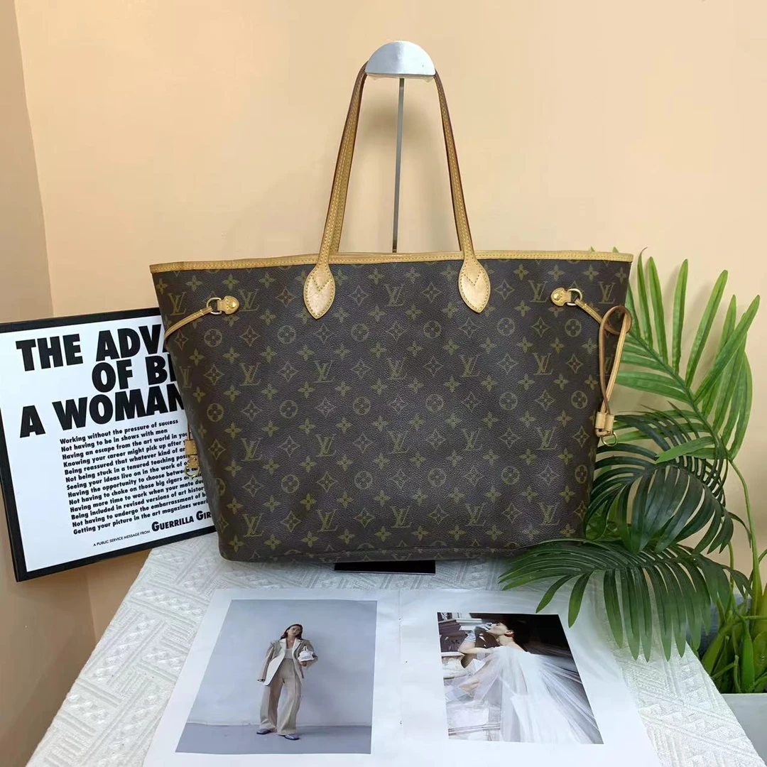 95新 LouisVuitton/路易威登 小怡中古/老花大号Neverfull购物袋