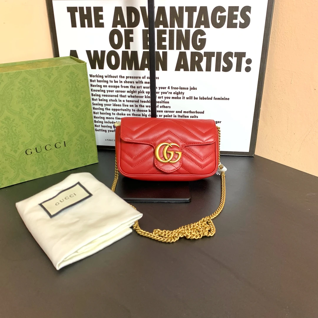 95新 GUCCI/古驰 小怡中古/GUCCI单肩包/古驰马蒙mini/斜挎包