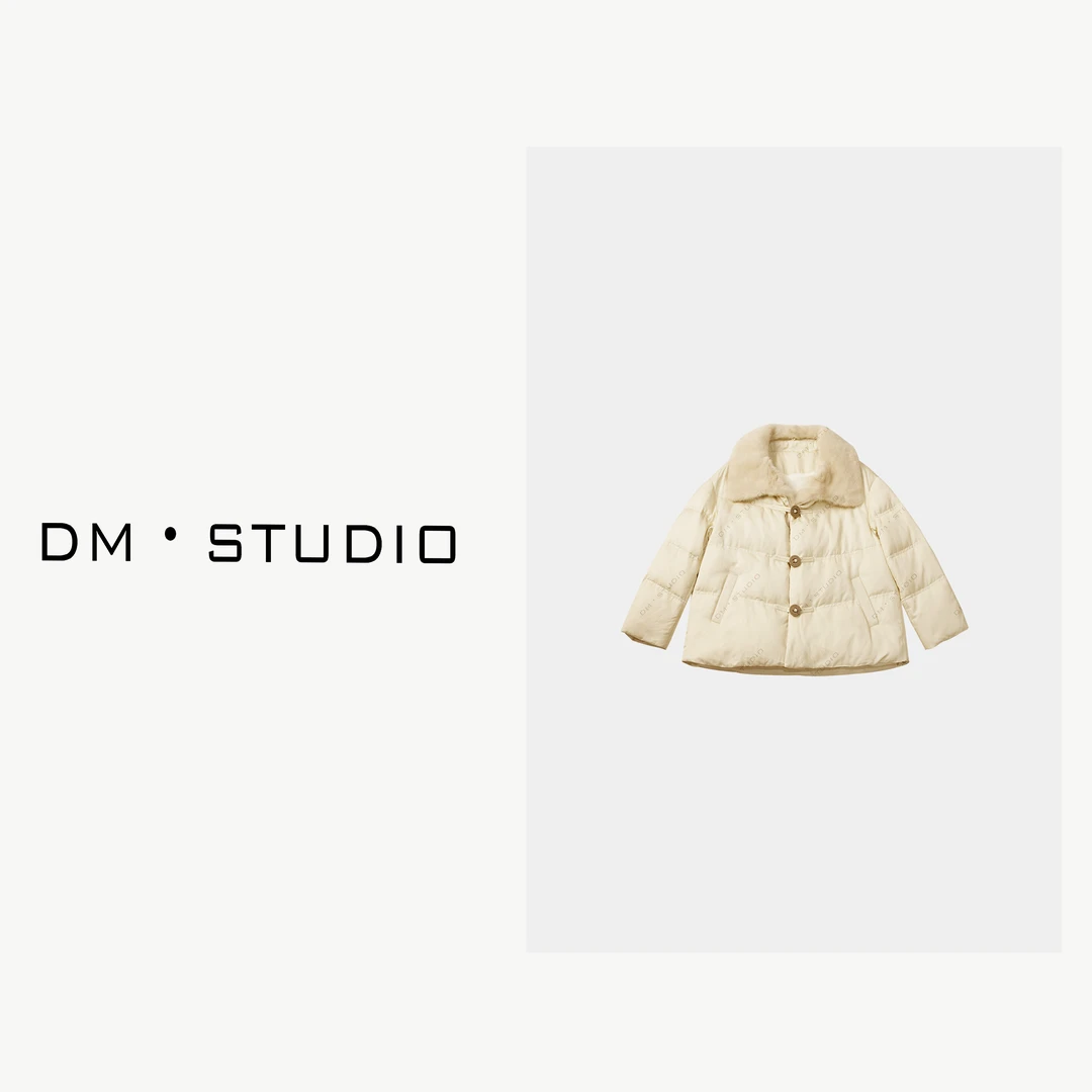 -DM•STUDIO/轻奢高级感气质拼水貂毛领新国标鹅绒服（2206）