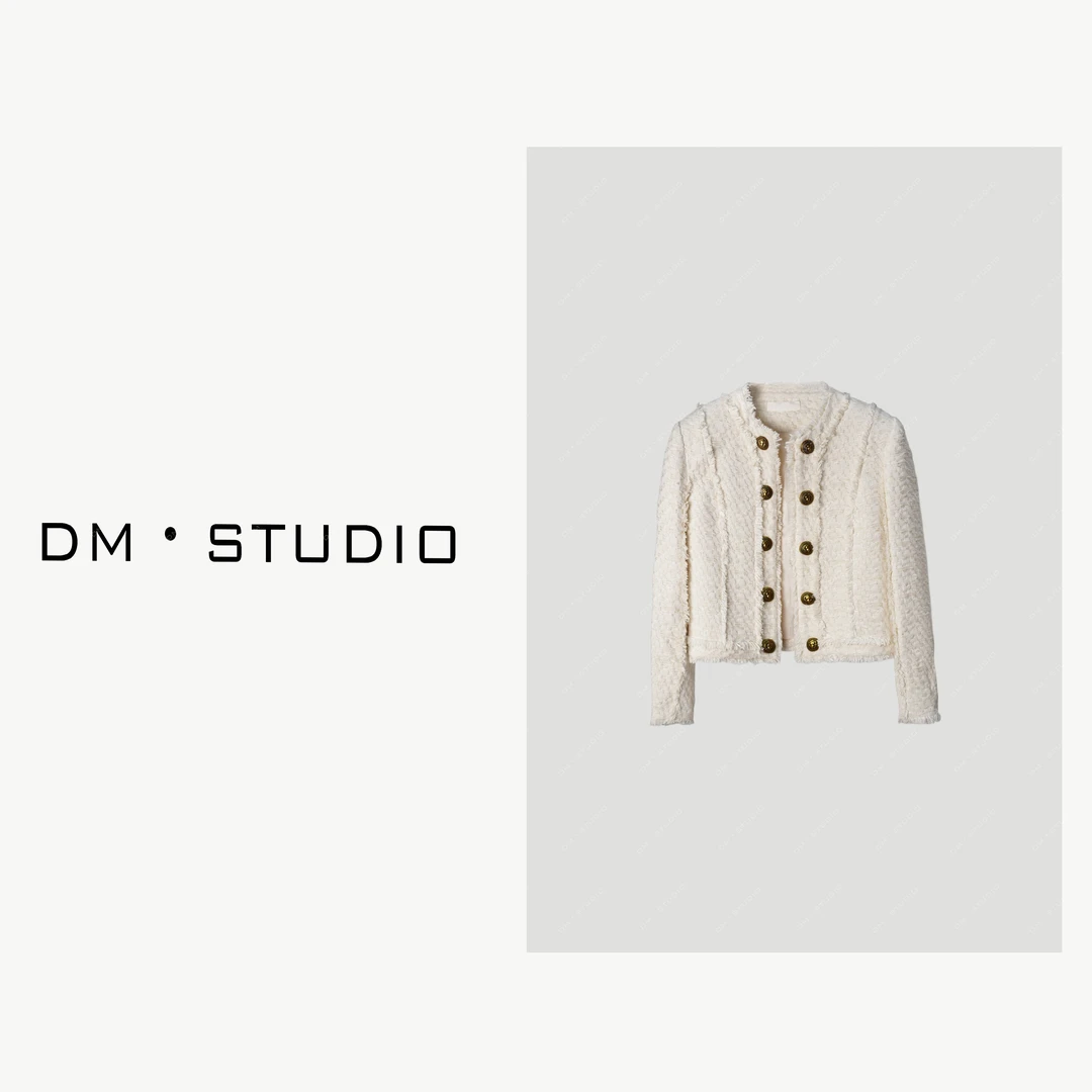 -DM•STUDIO/红人上新轻奢设计款编织感法式小香风外套（MM201423）