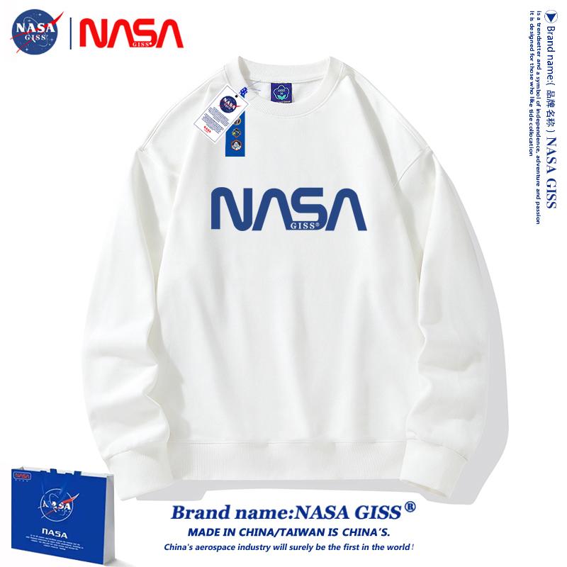 NASA GISS联名款圆领卫衣男女秋冬情侣时尚潮牌套头宽松休闲外套