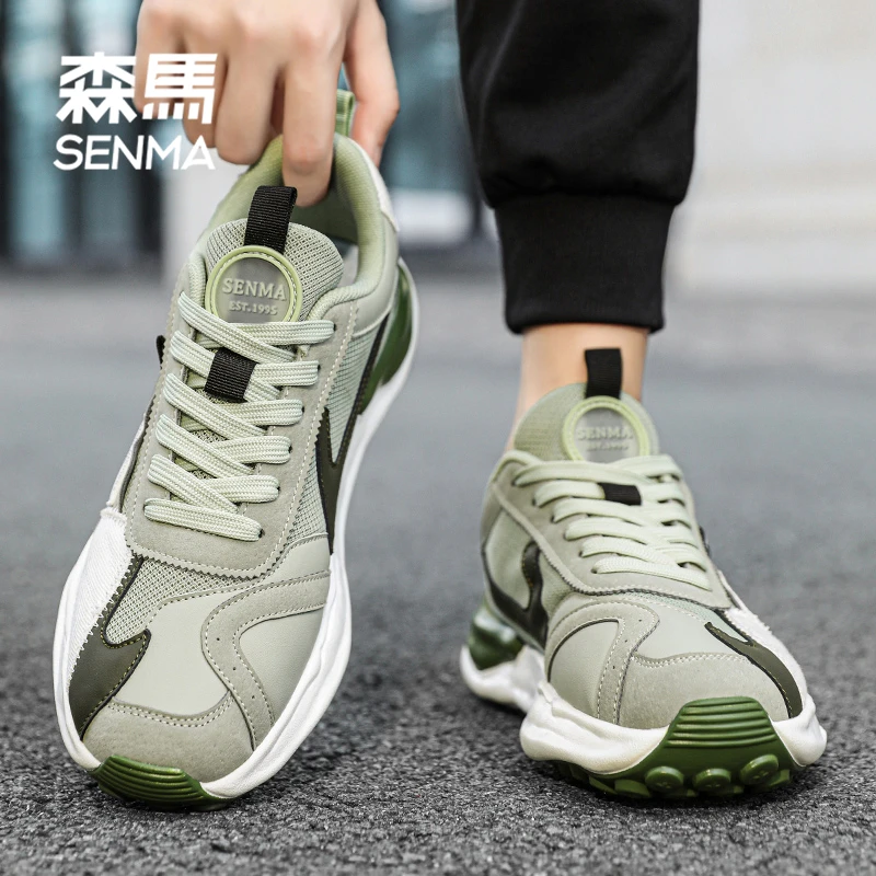 SENMA/森马男鞋透气新款网面运动休闲跑步设计小众老爹百搭潮鞋