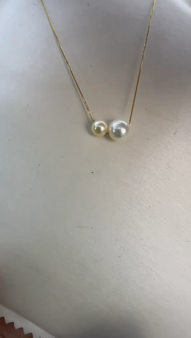 【闪购商品】海水珍珠颈饰18K金镶嵌海水珍珠项链