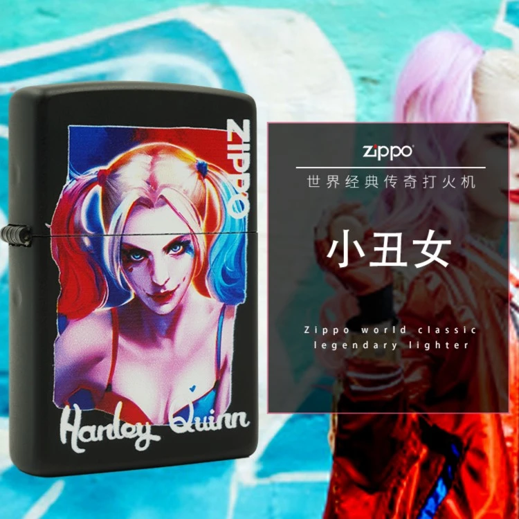 Zippo煤油打火机正版原装小丑女彩印砂轮卡通男士个性DY9902CY