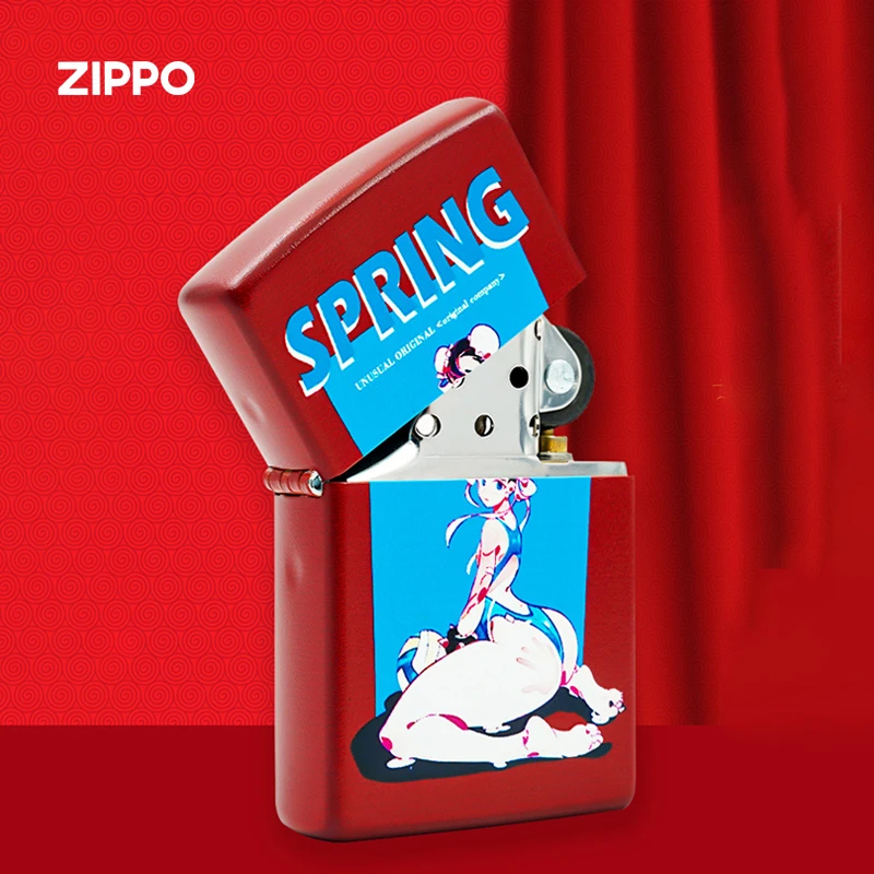zippo正版打火机 动感春丽zppo正品旗舰彩印煤油打火机DY9902CY