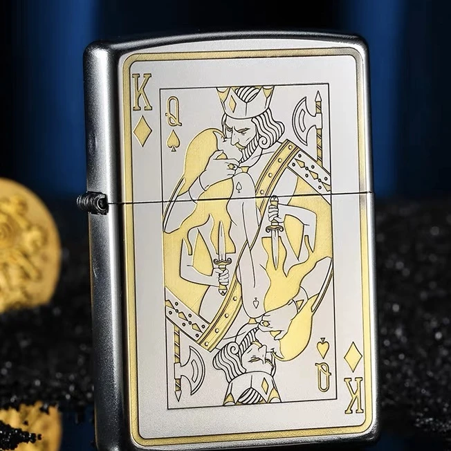 Zippo正版纯铜危险关系老K防风打火机送礼自用男士雕刻DY9902DK