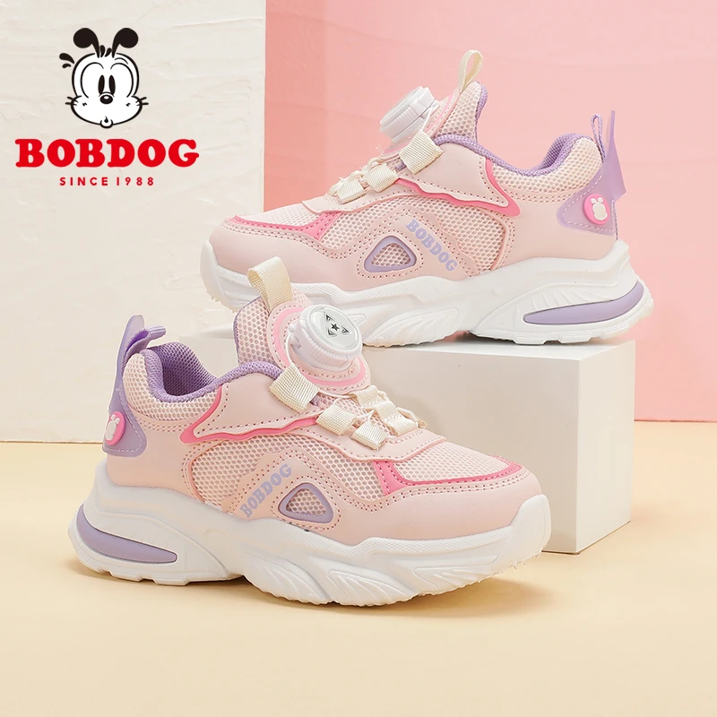 巴布豆女童运动鞋秋季2023新款洋气旋转钮扣老爹儿童鞋102533148