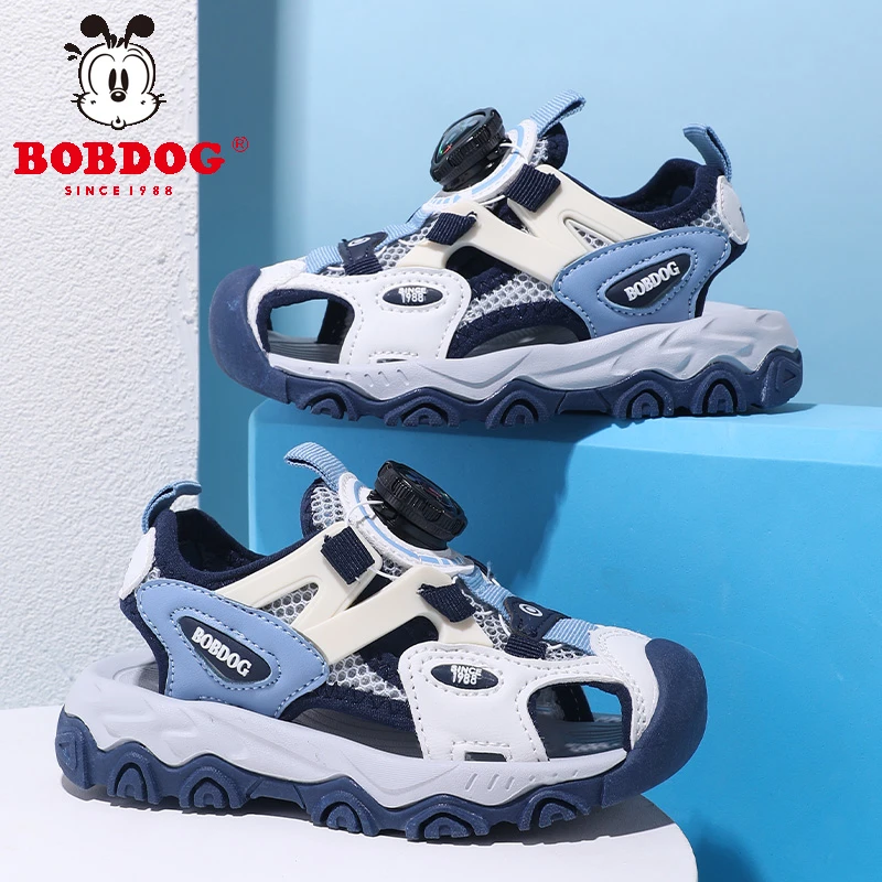 巴布豆新款大童运动沙滩鞋儿童凉鞋男童夏款包头男孩鞋子童鞋夏季