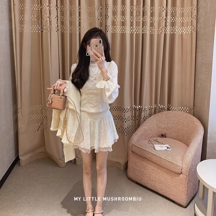 JINMOGUGU/金蘑菇菇软香玉半裙/ 重工提花缎面半裙