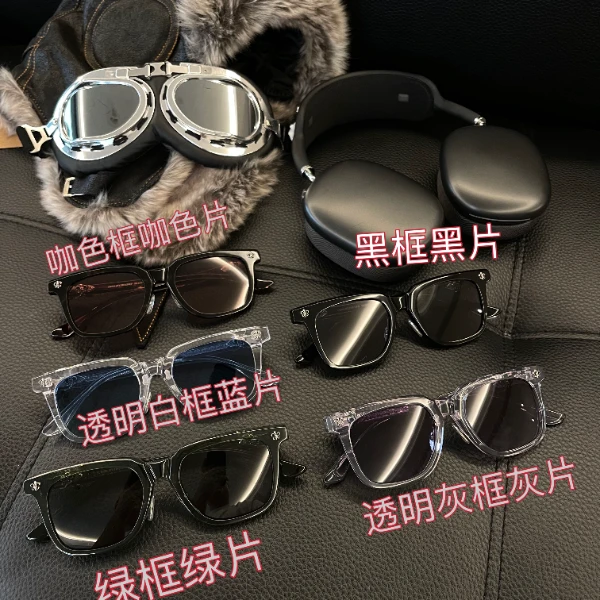 【vivi老板娘】重工墨镜防紫外线太阳镜钛合金树脂(男女同款) YJ04