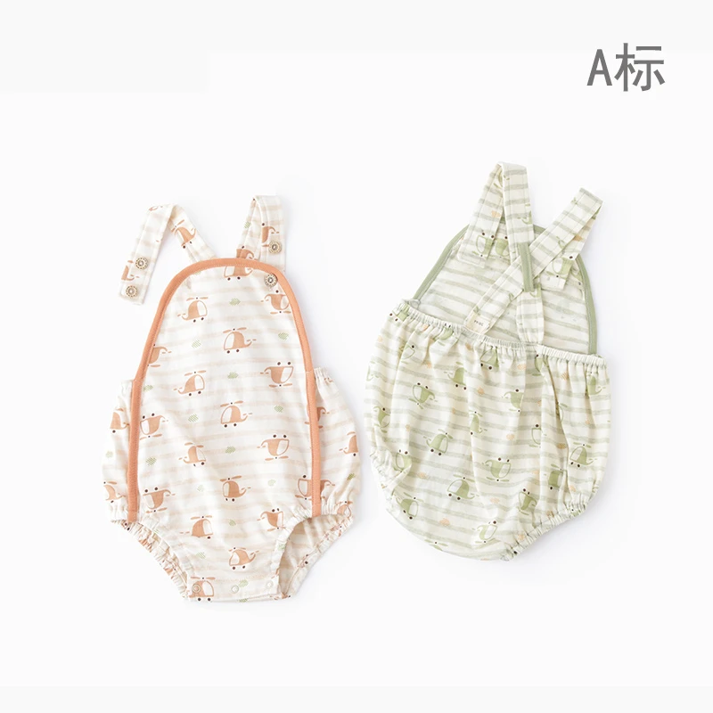 婴儿肚兜纯棉夏季薄款宝宝包屁衣连体衣吊带背心新生儿护肚幼儿