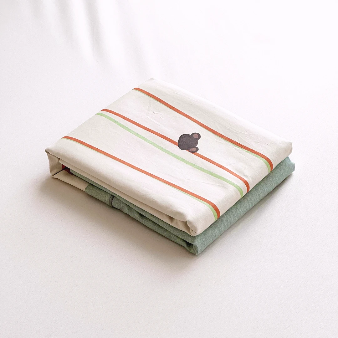 专享【京かわ会社】全棉120支匹马棉单人被罩160*210cm 微笑熊