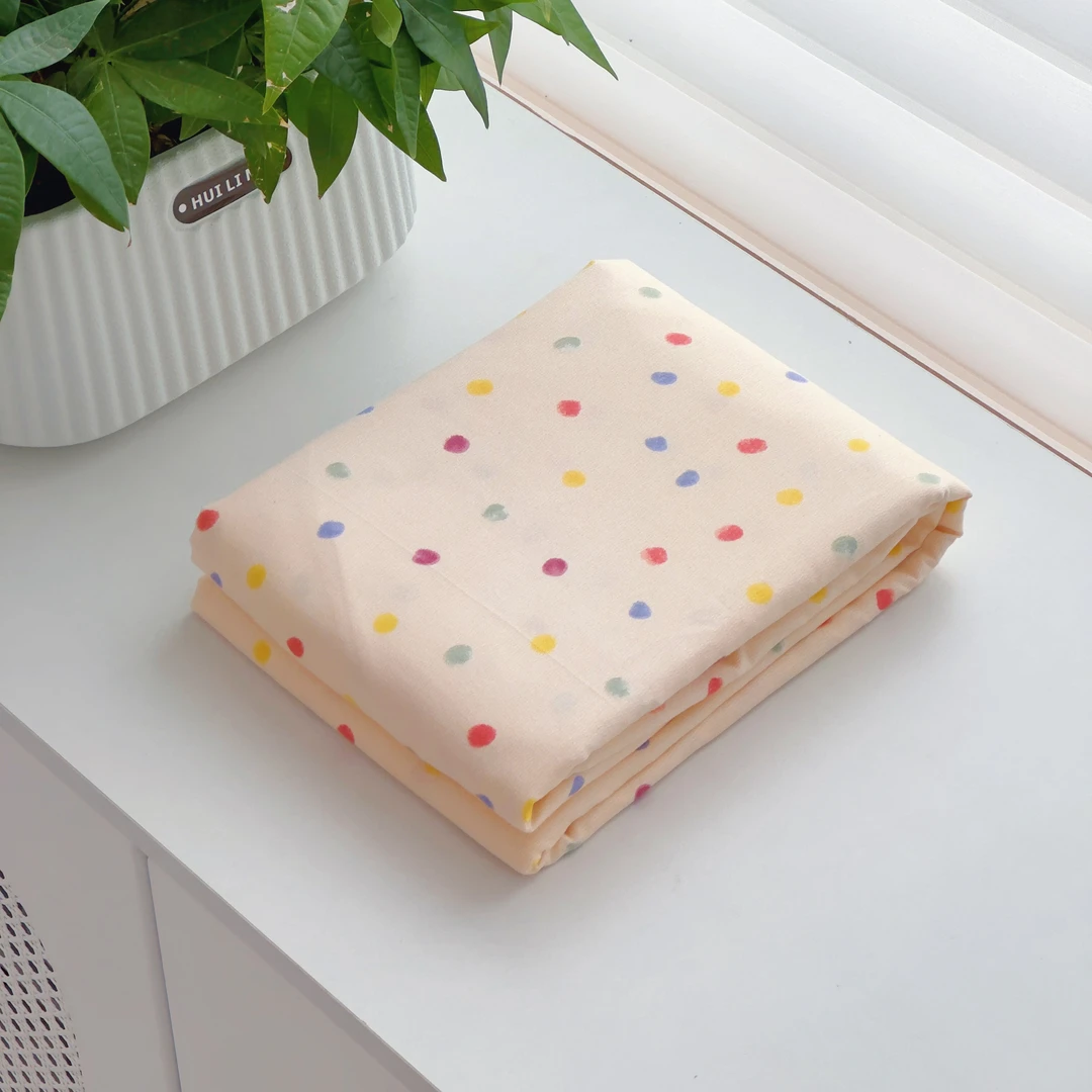 【京かわ会社】双层纱磨毛床单200*230cm 彩色波点