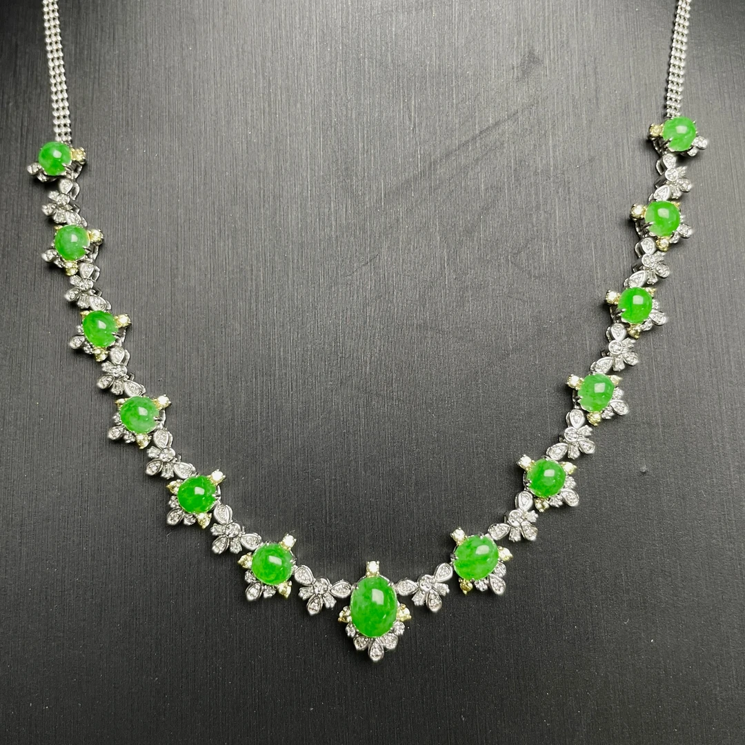 天然翡翠 18K金吊坠 0005702 多样性发货