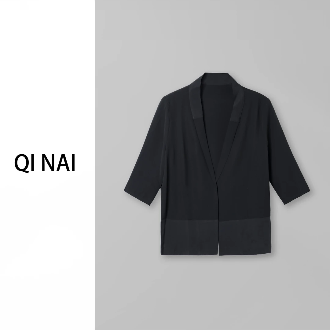 七奈推荐 【未还】开叉简约宽松休闲西装外套QN11012