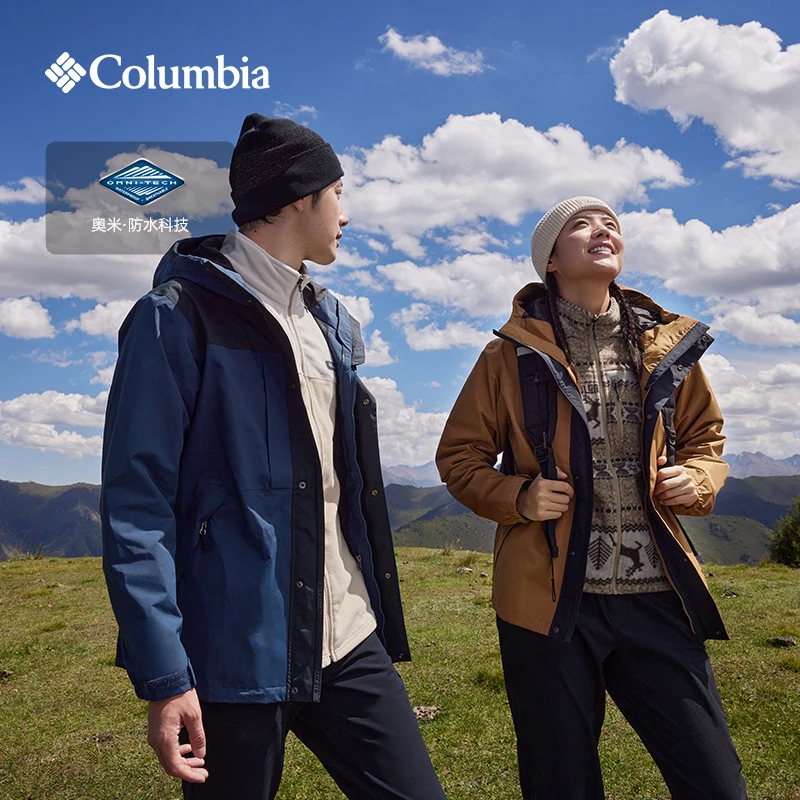 Columbia哥伦比亚户外欧若轻机能情侣款防水冲锋衣夹克外套XE8191