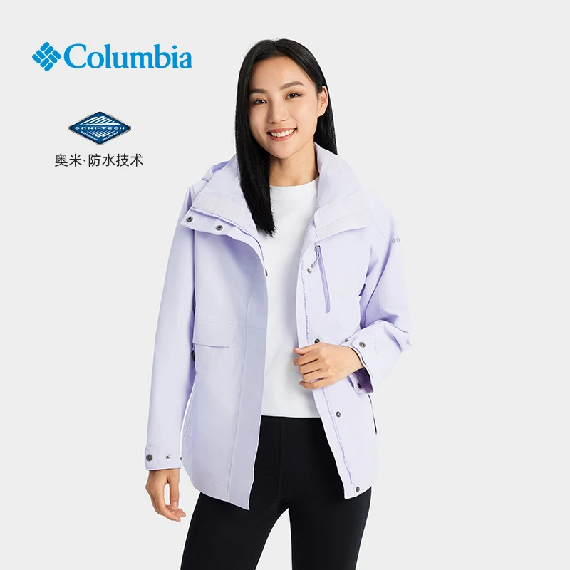 Columbia哥伦比亚春季女子防水冲锋衣防风休闲旅行徒步外套WR7866