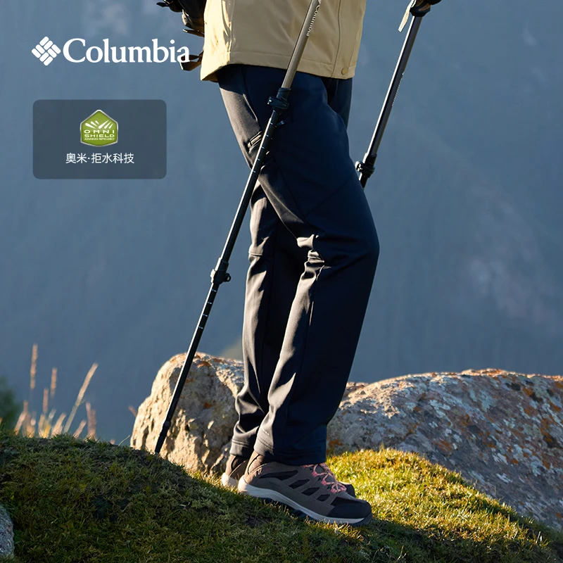 哥伦比亚户外24秋冬新品女钛金系列拒水内里绒面软壳长裤AR8891