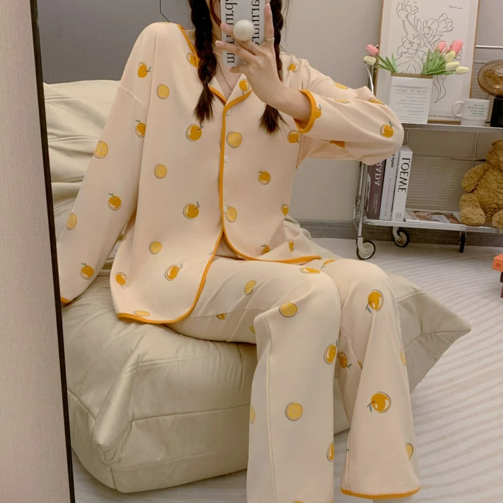 【新品上新多款可选】睡衣女长袖春秋网红ins风新款女家居服套装