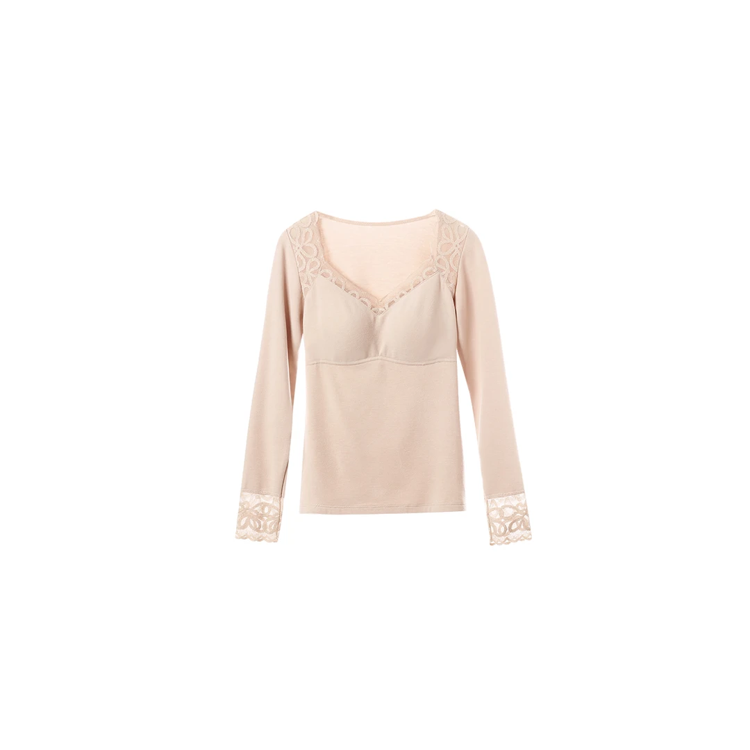 【懒猫nono专属】波浪蕾丝太极石养护长袖衣241036