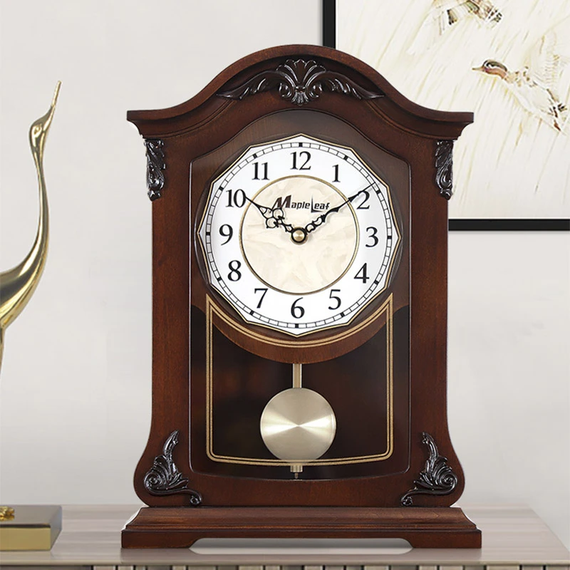 复古客厅中式钟表座钟静音欧式报时家用卧室创意古典中国风小时钟