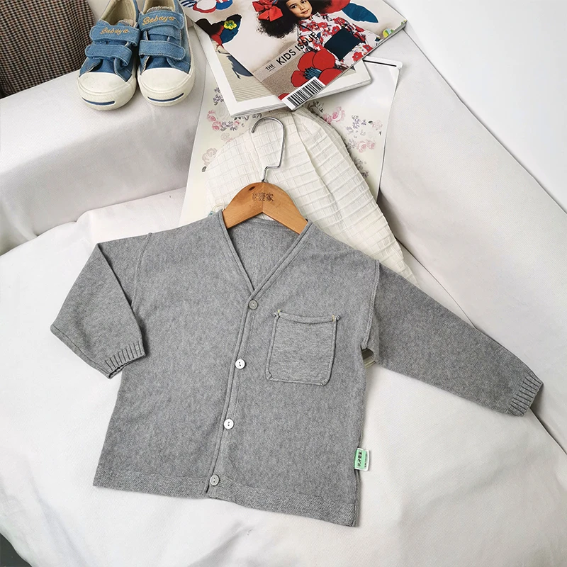 哎蔴蔴【早秋浮力】秋儿童毛衫9011302男小童韩版时尚纯棉针织开衫