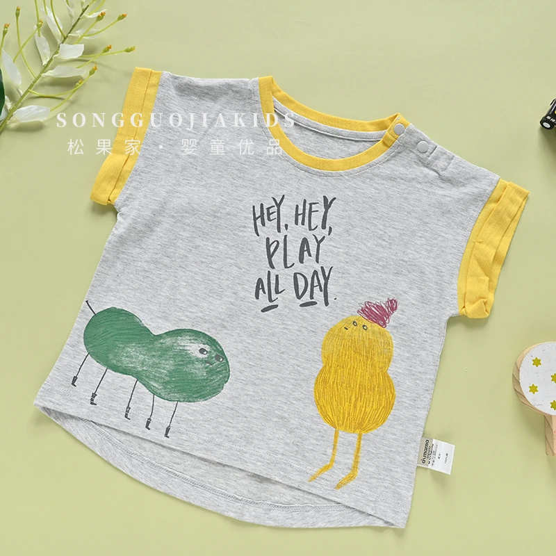 哎蔴蔴【六月浮力品宣】夏儿童T恤9021403小童宝宝韩版针织圆领T恤