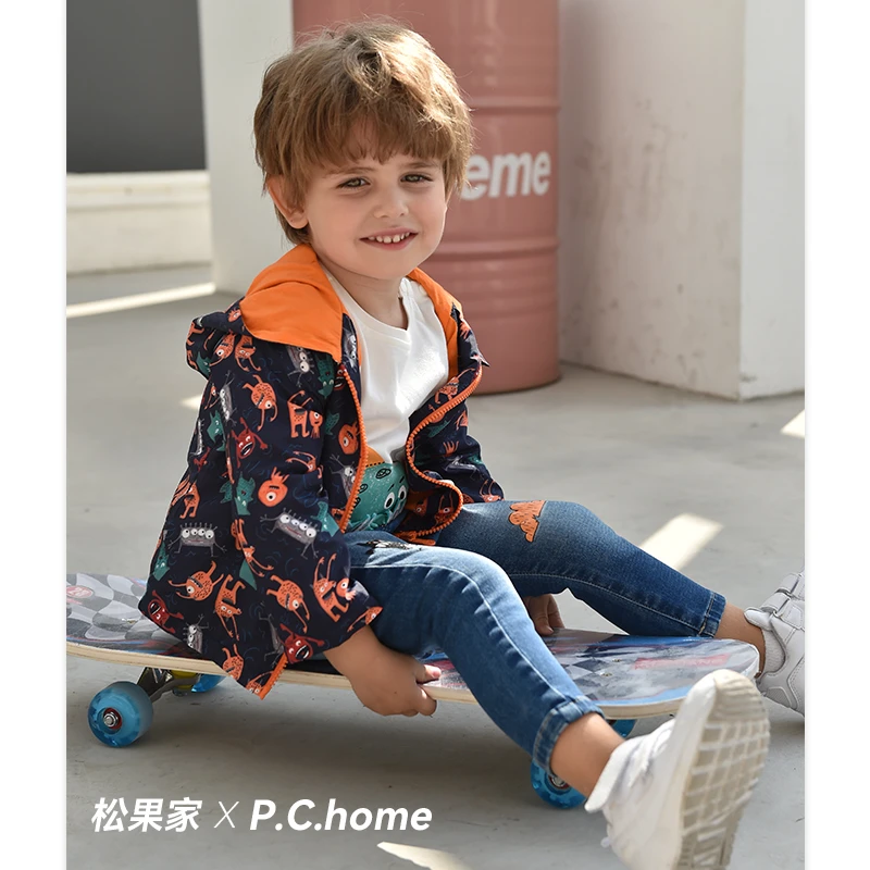 优儿宝贝/优子壹家疯狂外星动物】春季1011509男小童风衣三件组合