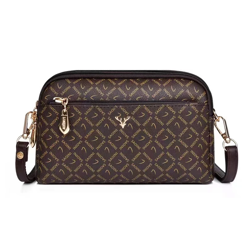 精点时尚经典单肩斜挎妈妈包～麦莎池花单肩肩