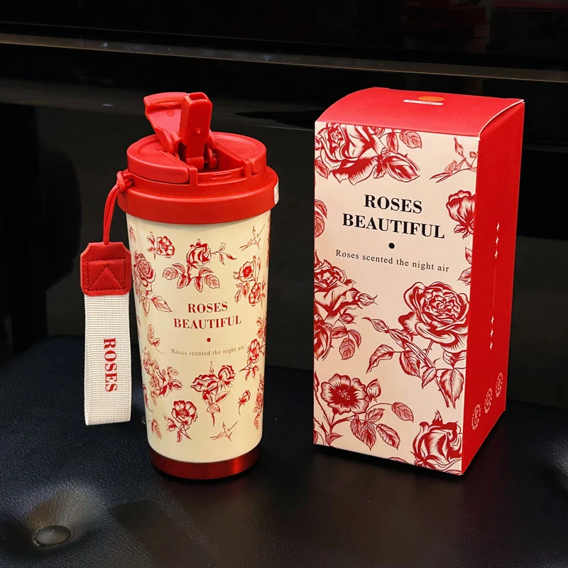 新春定制316不锈钢保温杯咖啡杯子陶瓷内胆高颜值情侣办公室水杯