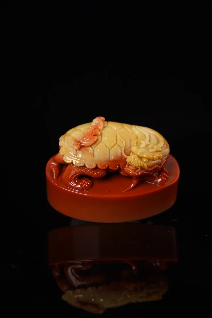 寿山石印石芙蓉龙龟印章