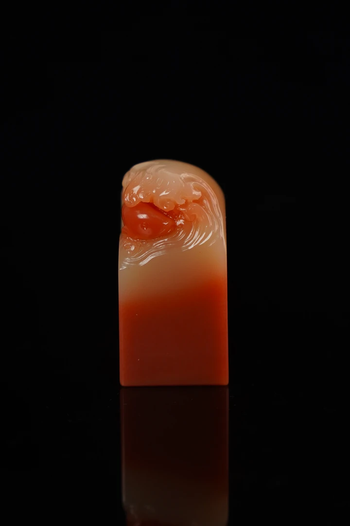 寿山石印石锦鲤印章