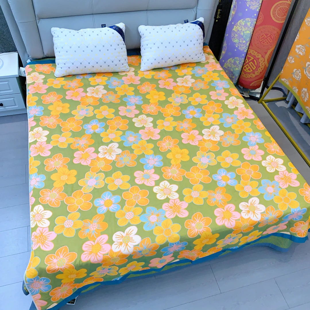 柒【桃花园】2.0*2.3M高端A类舒适亲肤柔软隔脏机洗四季床盖