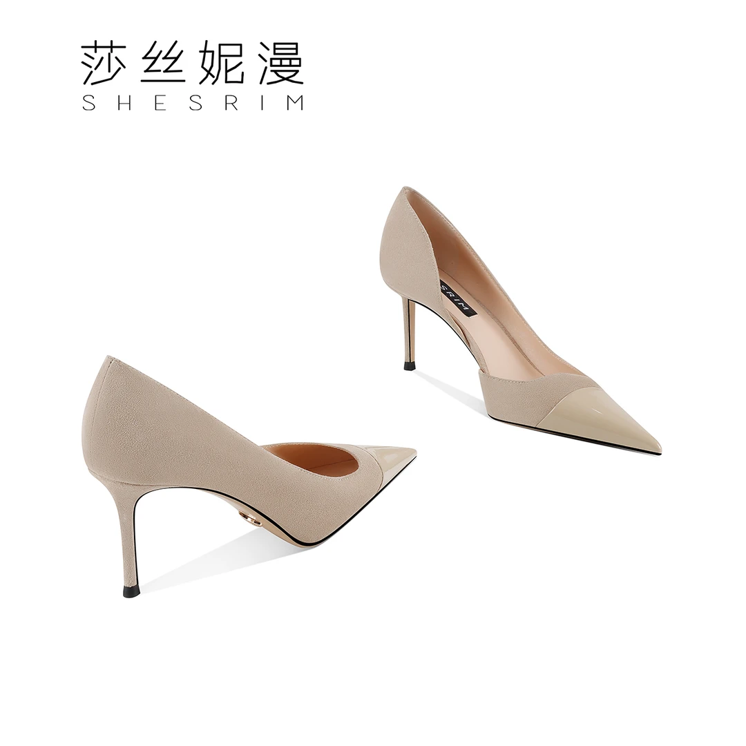 H291春款时装单鞋上新性感细高跟尖头单鞋女款漆皮高级感