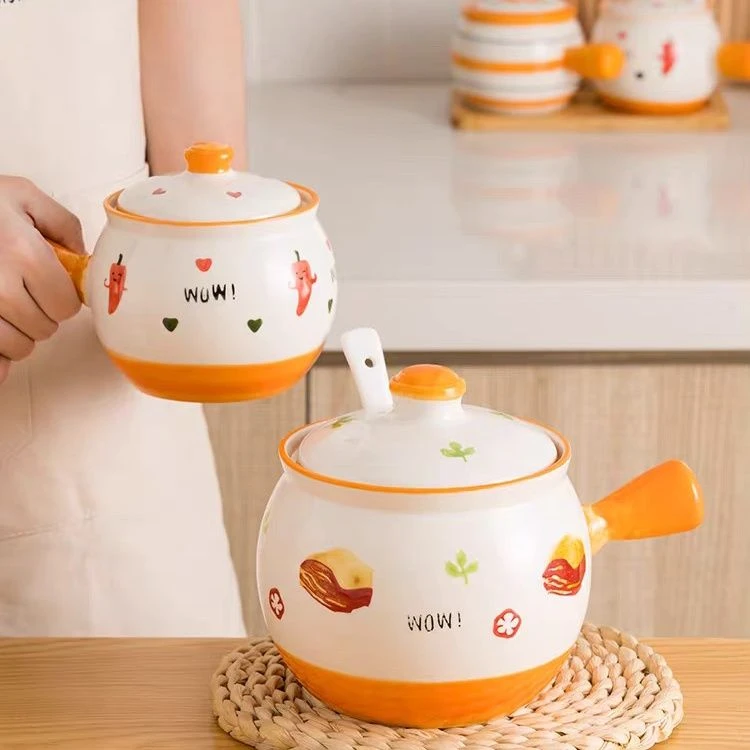 耐高温陶瓷盐罐子猪油罐辣椒油罐家用带盖罐糖罐辣子调料罐子