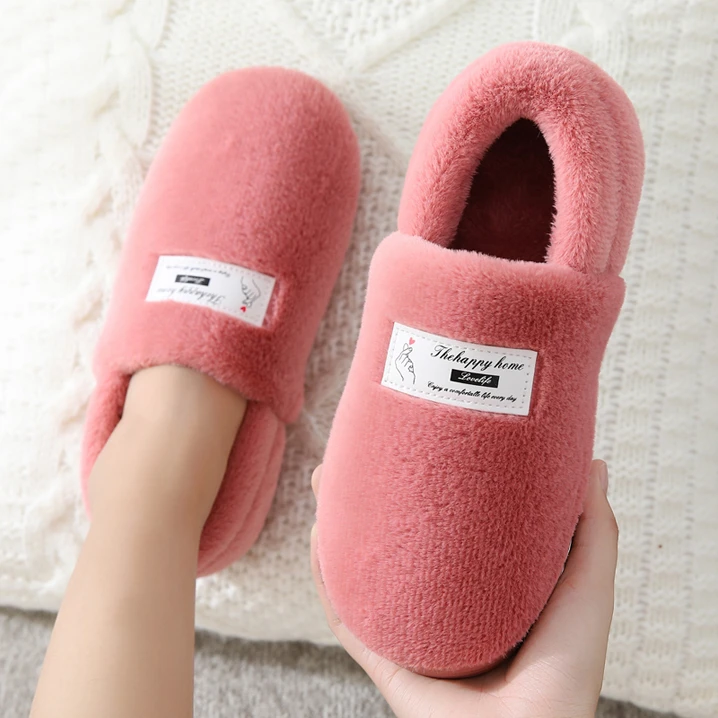 秋天室内保暖男士包跟居家加厚棉拖鞋女毛拖情侣款毛绒月子鞋冬季
