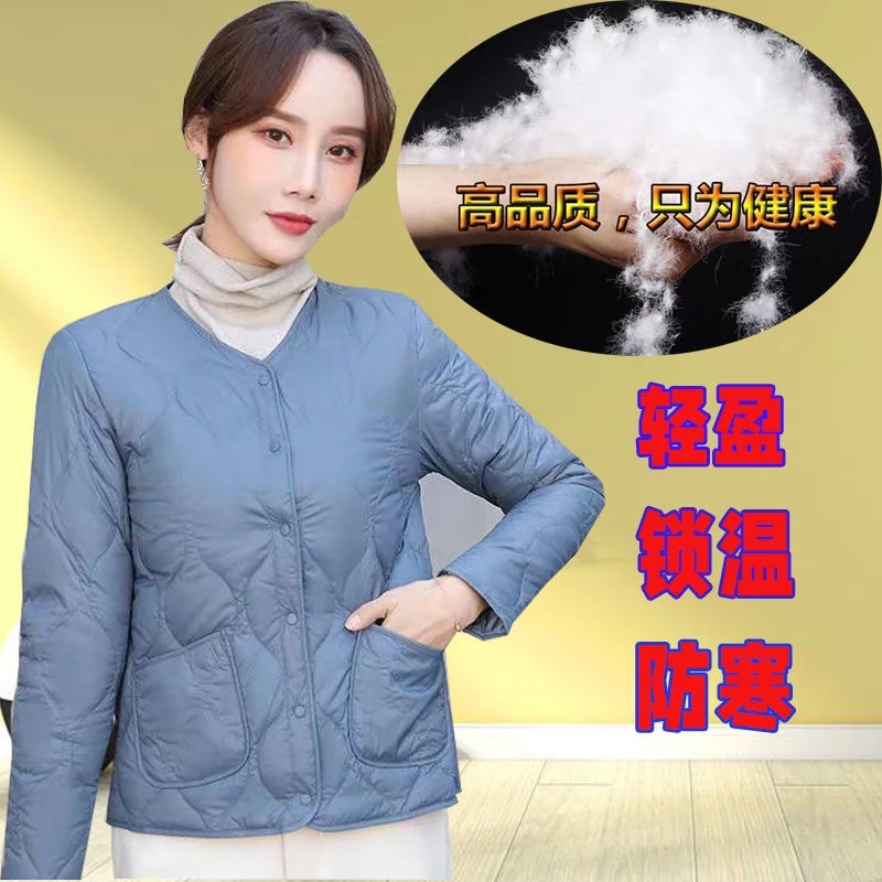 波司豋羽绒服内胆女新款轻薄内穿短款秋冬季妈妈装大码无领轻便保